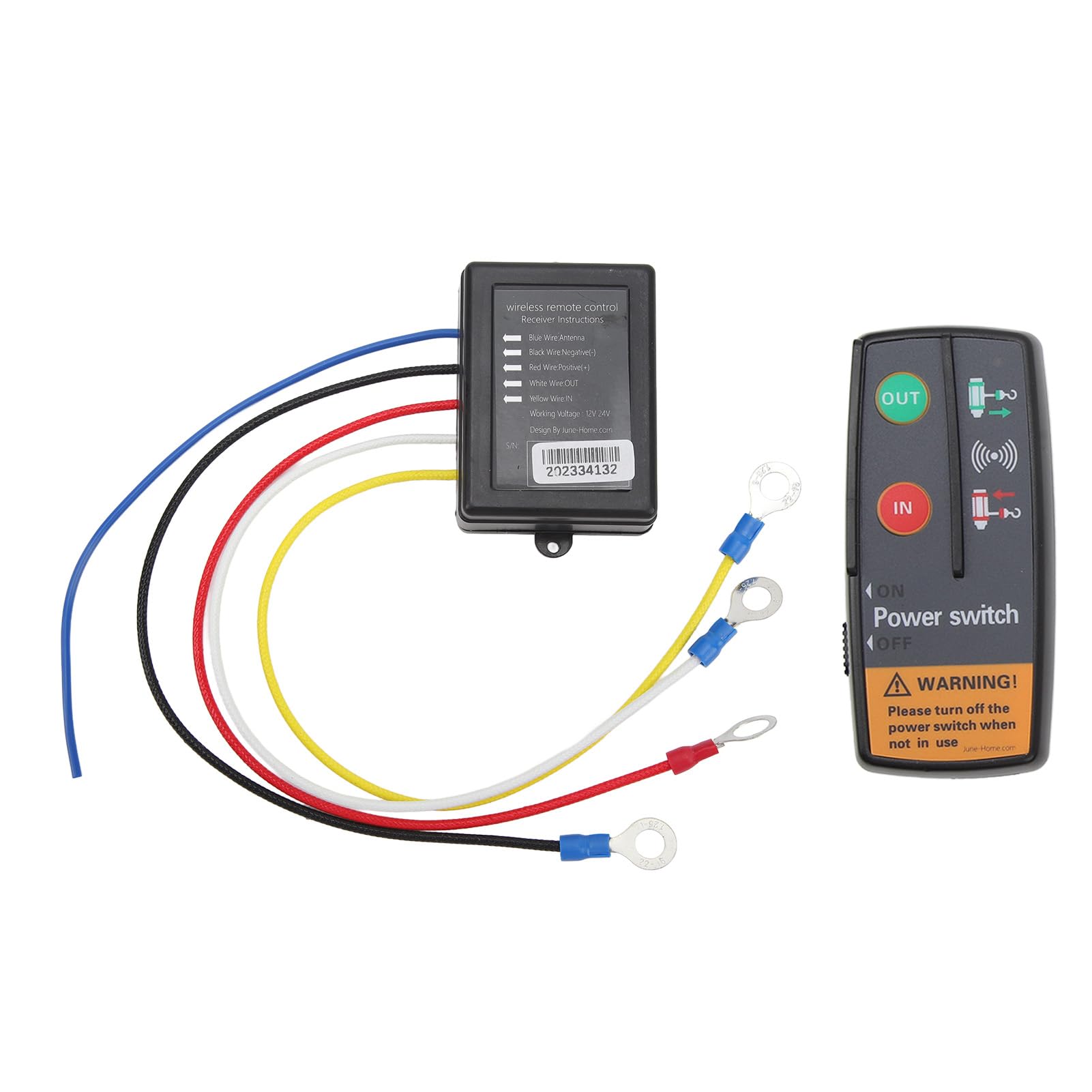 

Wireless Winch Remote Control, Handset Switch Controller DC 24V 3 in 1