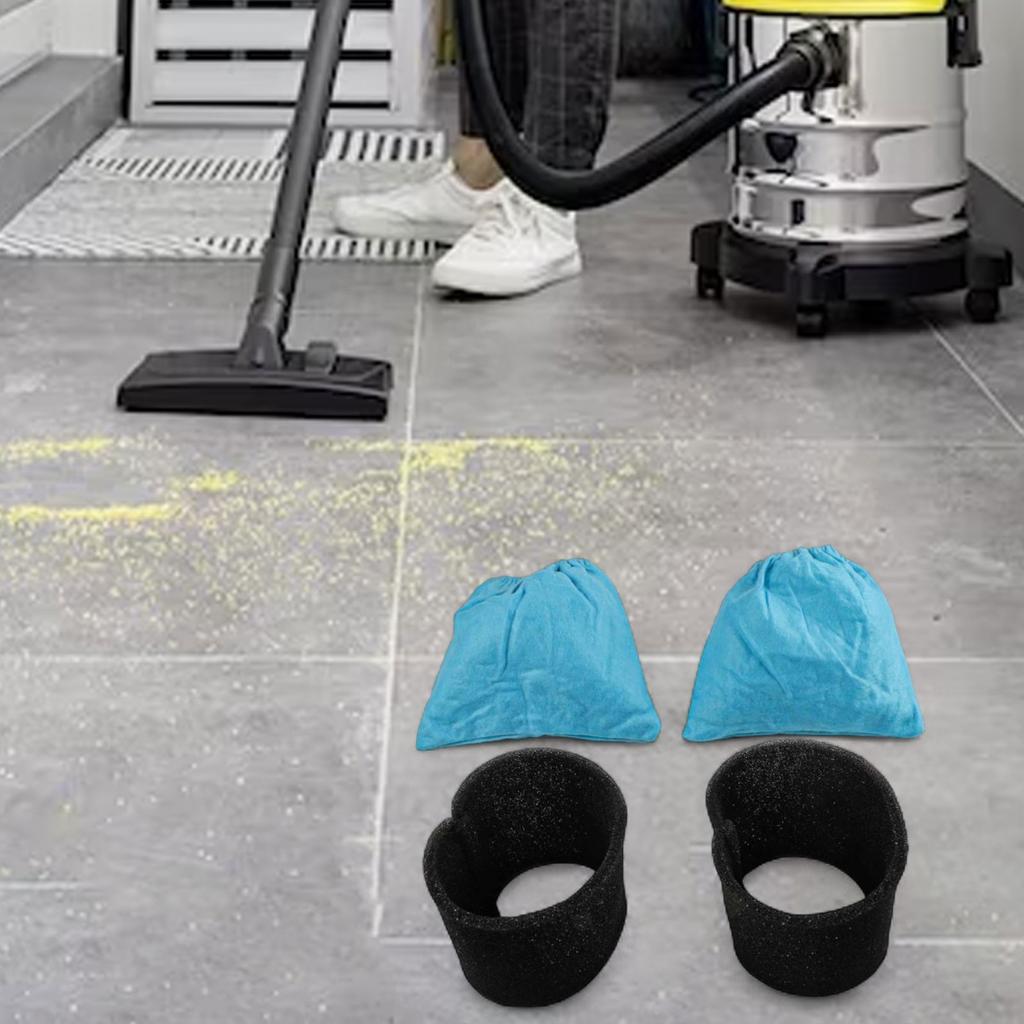 Hocheffiziente Textilfilterbeutel für Karcher Staubsauger MV1 NT
