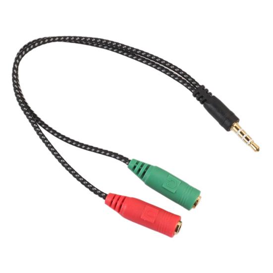 

3.5mm Male to Jack Audio Mic 2 Female Headset Splitter Adapter Cable Convertor