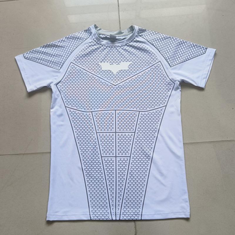 2026 Новая мужская компрессионная быстросохнущая облегающая короткорукавная спортивная футболка для тренажерного зала XL