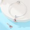 Original Copper Animal Colorful Unicorn Pendant Heart Bead Fit Women Bracelet Diy Girl Jewelry Valentine Fine Gift