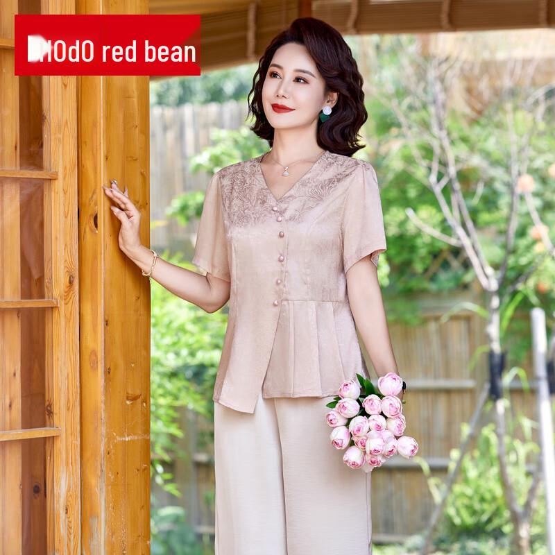 Элегантный летний женский комплект из двух предметов в национальном стиле 2XL