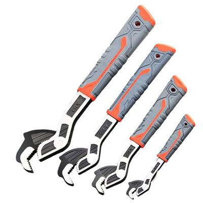 Heavy Duty Auto Locking Adjustable Wrench Industrial StrengthSteel Construction Ergonomic Grip For Professional Mechanic