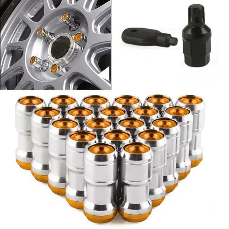 20 Stück Rennrad-Radmuttern Aluminium M12x1,5/1,25mm Universelle Auto-Radmuttern Verlängerte Schraube Für Toyota Honda Auto Zubehör