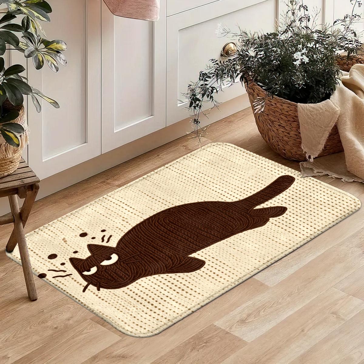 Schattige Wind Entree Portiek Vloermat voor Kleine Dieren, Flanellen Studiekamer Voetkleed, Makkelijk te Onderhouden Badkamer Keuken Universeel Kleed 40X60 CM