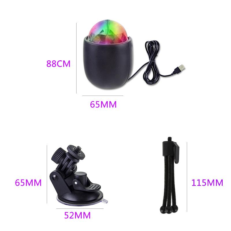USB Samochodowe Światła Magiczna Kula - Przenośne Oświetlenie Imprezowe DJ, KTV i Sceniczne