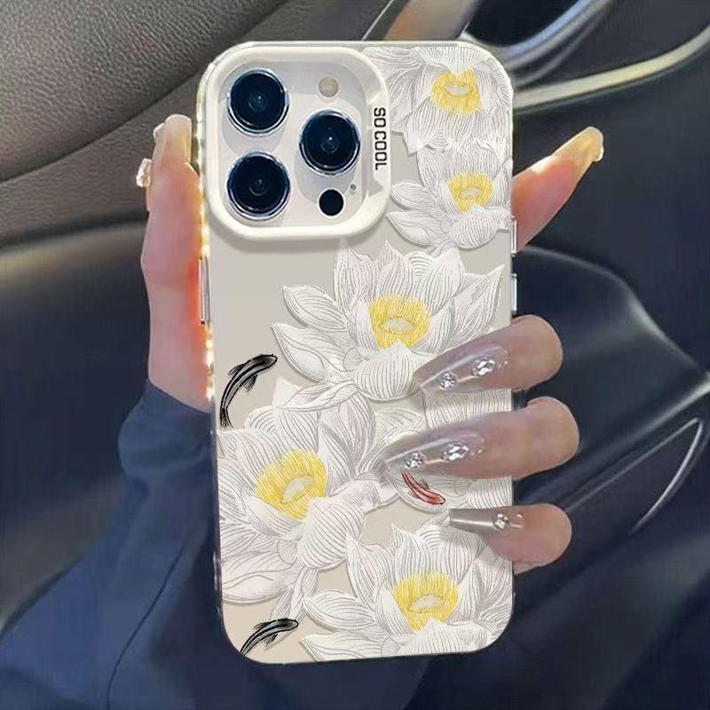 

Goldfish iPhone Case for iPhone 17, 16 Pro Max, 14/15 Pro, 13 – Lotus Design for Girls iPhone 11