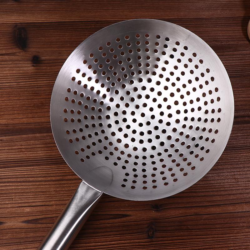 Thickened 304 Stainless Steel Noodles Spoon Colander With Long Handle Oil Skimmer Food Strainer Sieve Skimmer Scoop Kitchen Tool