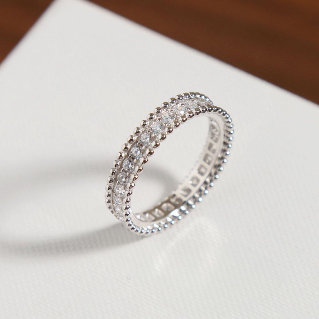 Hot Brand Vintage Women's Rings Luxury Jewelry For Women Fashion Pure 925 Sterling Silver Lady Party Designer Full Diamond Rings