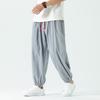 Spring Summer  Men's   Hemp Pants Loose Drawstring Lantern Pants Haren Pants Japanese Casual Pants