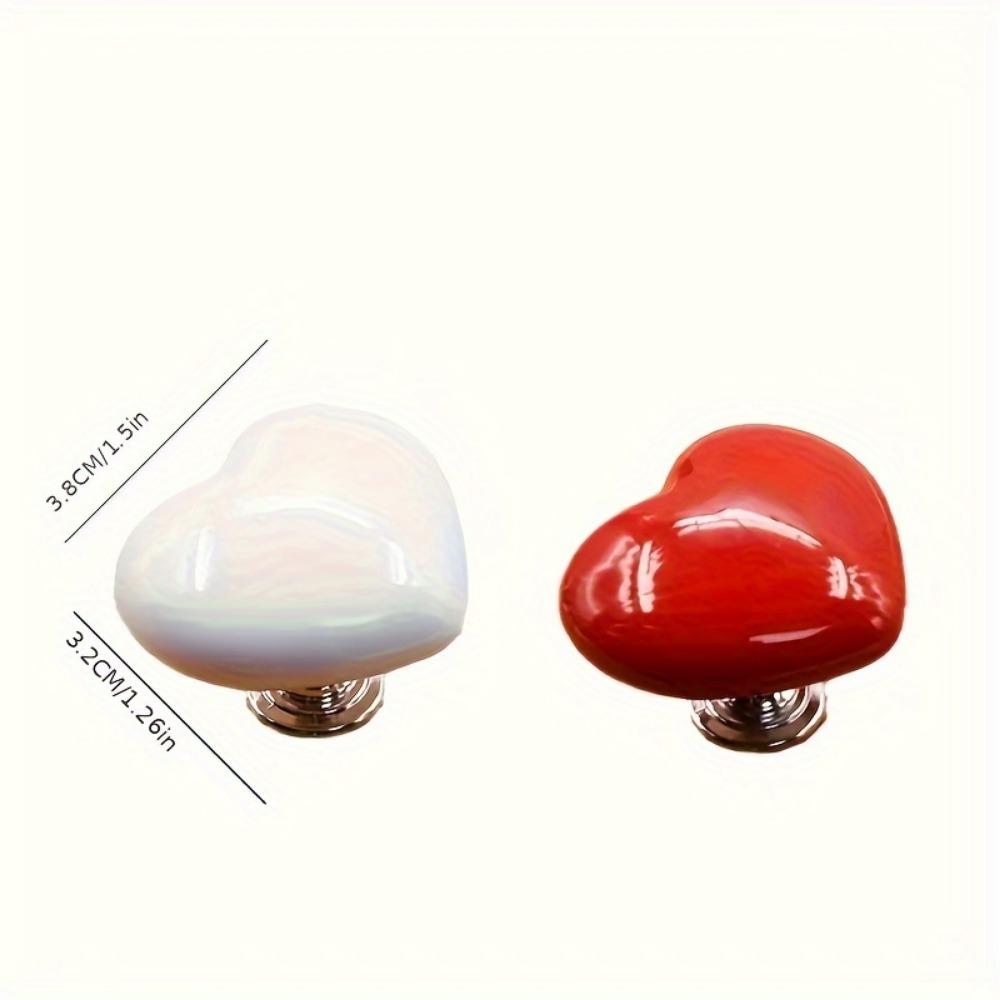 1pc Heart-Shaped Toilet Press Button, Creative Love Heart Design Push Switch for Bathing Room Tools