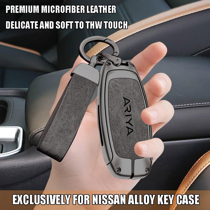 Styling Mouldings Alloy leather car key protection case accessory for the 2023 model of Nissan ARIYA SUV automatic car key case