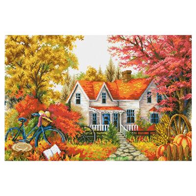 Pittura Diamante Paesaggio Casa Calda Giardino Schema Ricamo Diamante Decorazioni Strass Lavoro a Maglia Mosaico Diamante