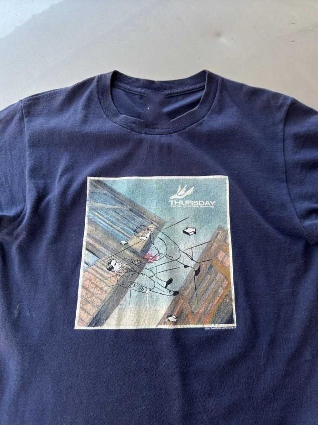 Thursday American Post Hardcore Band Navy Adult Shirt Cotton MC1185 M