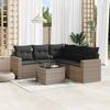 VidaXL Garden Lounge Set 6 Pcs with Grey Cushions Wicker 3218950