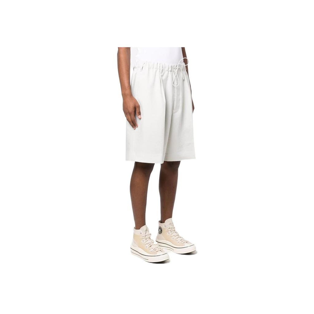 Y-3 SS22 Solid Color Elastic Waist Bermuda Shorts Men Shorts Light-Gray HG6086