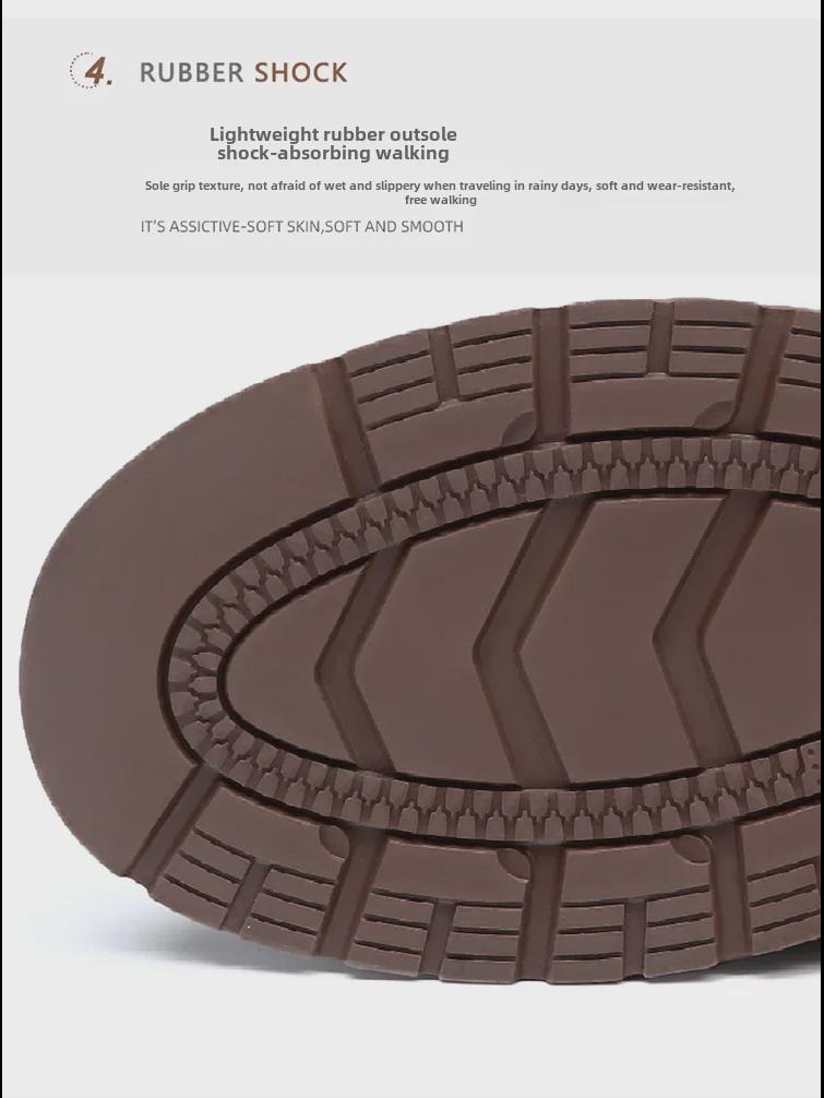 Men's Retro Derby Low-Top Leather Casual Work Shoes - Breathable, Round Toe, American Style