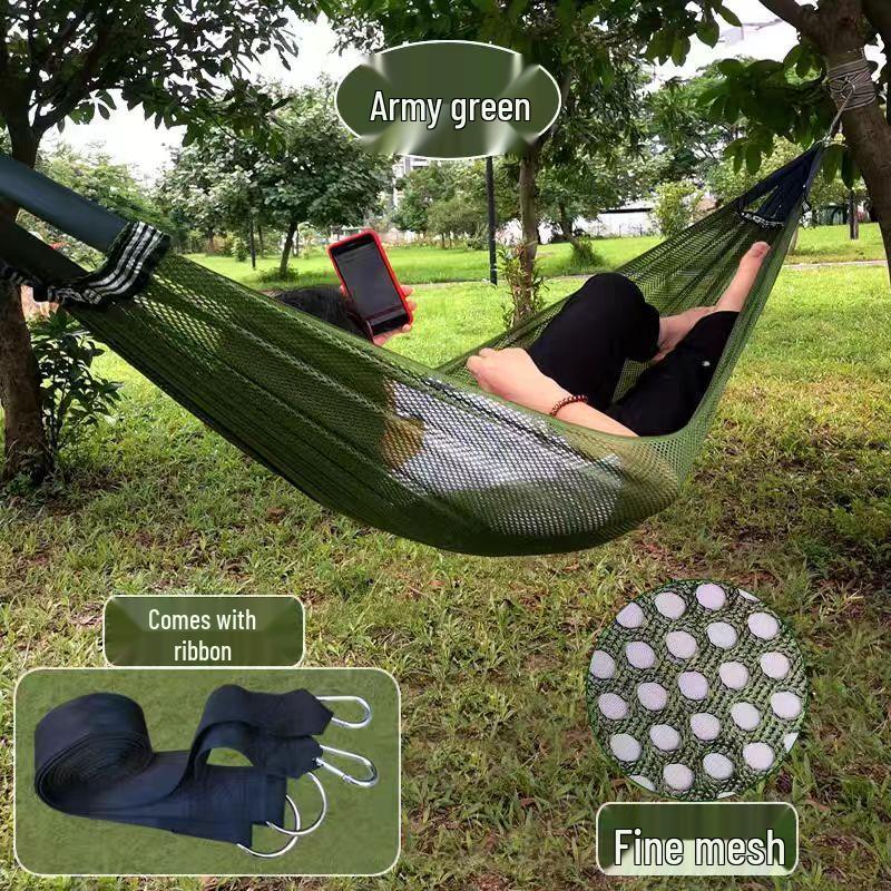 Handun Outdoor Ice Silk Mesh Hammock Swing