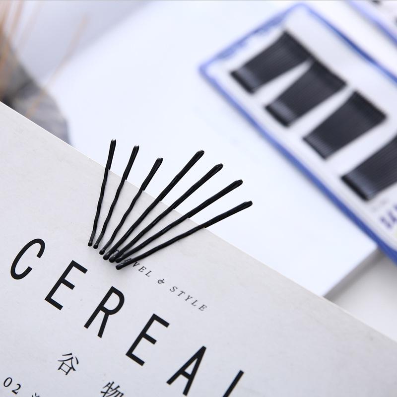 Černé malé sponky do vlasů pro drdoly a ofinu - Stylingové a fixační vlásenky