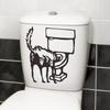 PVC Material Toilet Decoration Sticker Removable Bathroom Decor Sticker  Living Room