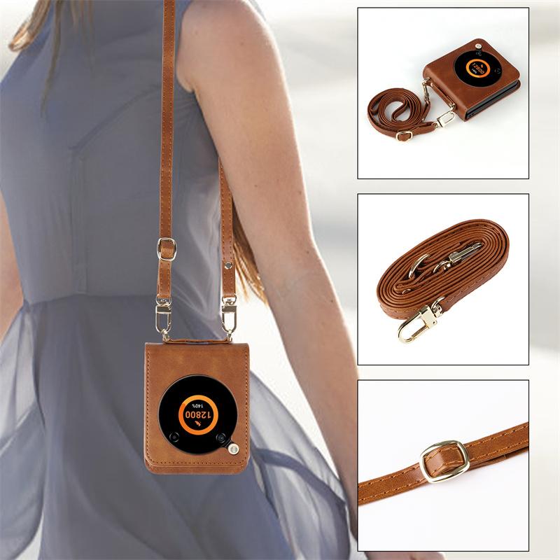 Custodia in Pelle per Telefono ZTE Nubia Flip G Copertina Portafoglio Con Cordino Porta Carte Funda Coque