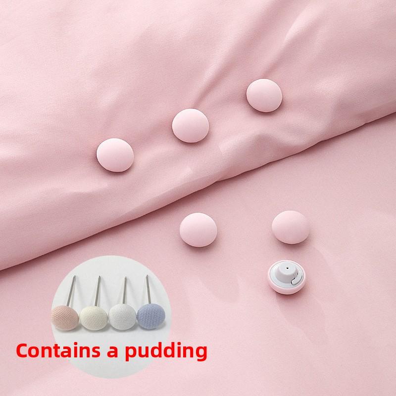 

Простыня Нескользящий Пододеяльник Пододеяльник Одеяло Против сбивания Безыгольный Невидимый Безопасный Фиксатор Одеяла розовый