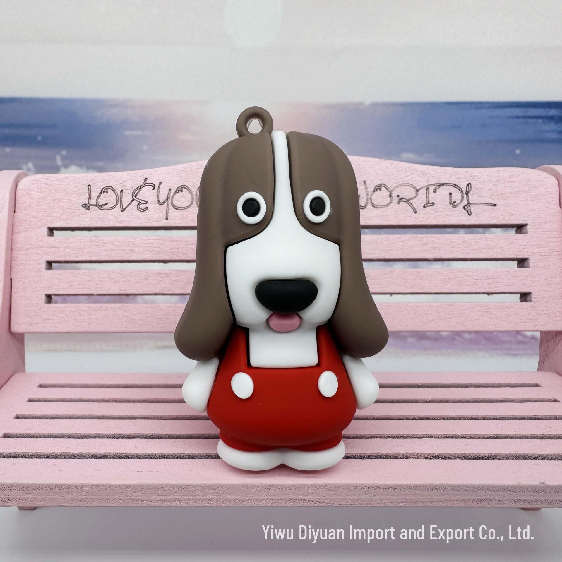 

Милый 3D мультяшный щенок брелок-подвеска - DIY мягкие клеевые аксессуары и подарочная коробка-слепок