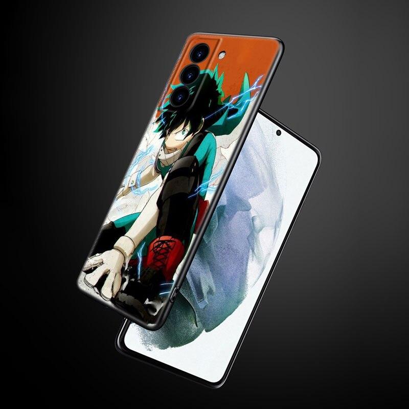 My Hero Academia Phone Case For Samsung Galaxy S22 Pro S21 S20 Ultra FE S10 Lite 5G S10E S9 S8 Plus Soft TPU Black Cover