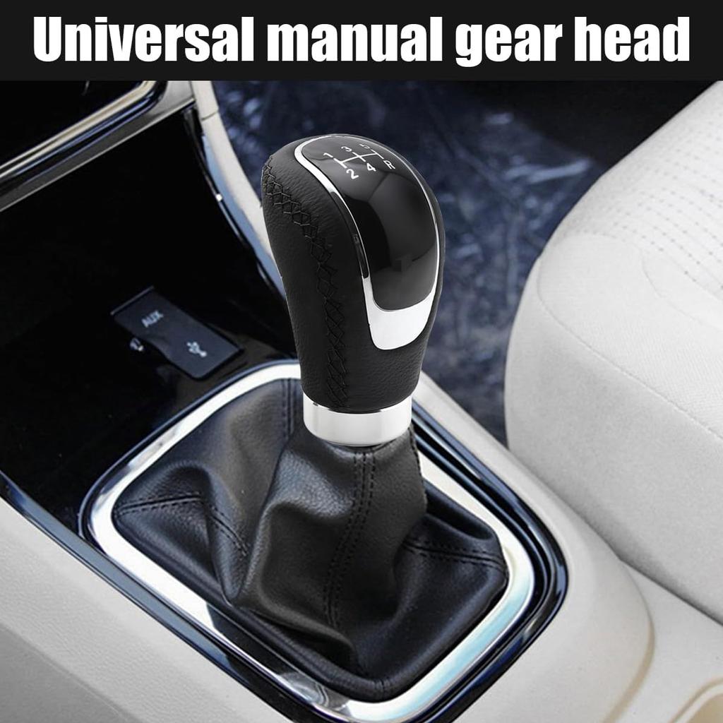 5 Speed Shift Knob, Weighted Manual Gear Shifter Knobs, Leather Gear Shifting Handle, Automotive Manual Universal Transmission, Interior Automatic
