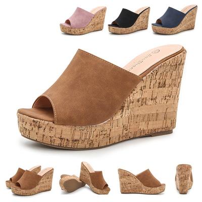 Nieuwe Trending Damesmode Sandalen met Sleehak Open Peep Toe Espadrille Platform Sandalen Dames Meisjes Wiggen Zomer Boheemse Instappers Sandalen met Hakken