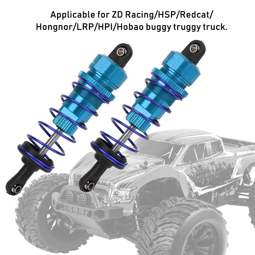 2pcs 92mm RC Oil Pressure Adjustable Front Shock Damper Fit for ZD Racing 7358 1 10 RC CarBlue