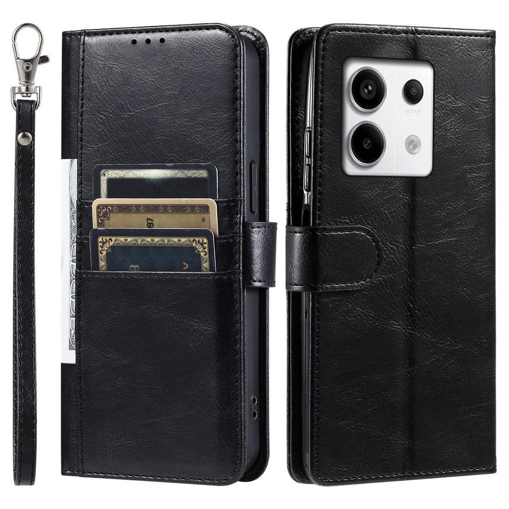Cover for Xiaomi Redmi Note 13 Pro 5G 4G,POCO X6 5G M6 Pro 4G Retro PU Leather Flip Wallet Phone Case Multi Card Slots