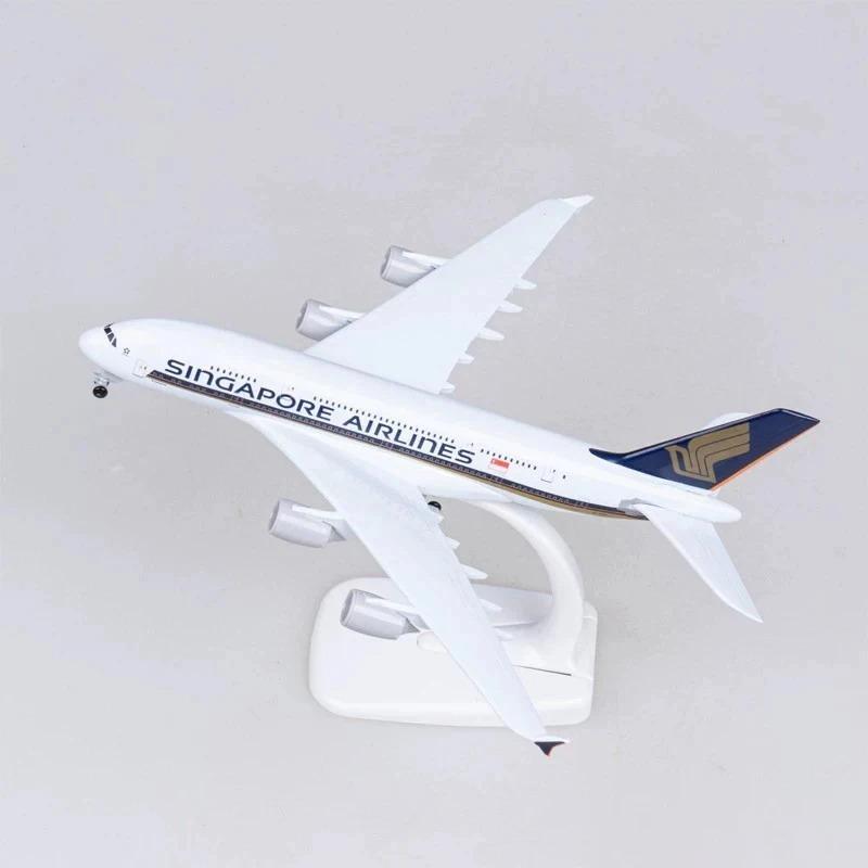 16/20cm Diecast Metal Aircraft Model, Singapore Airlines B777 B747 A380 Airplane Plane Model Toy for Display Collection