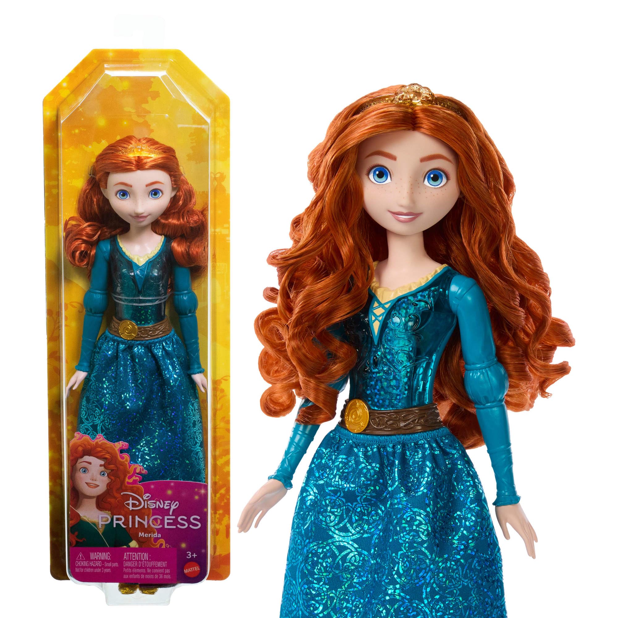 Куклы Disney Princess от Mattel, Подвижная модная кукла Мерида в блестящем наряде и с аксессуарами, Игрушки из фильмов Disney от Mattel