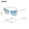 Fashion Cat Eye Women's Sunglasses Oversize Decoration Gradient Shades Outdoor Design Sun Glasses for Travelling Driving