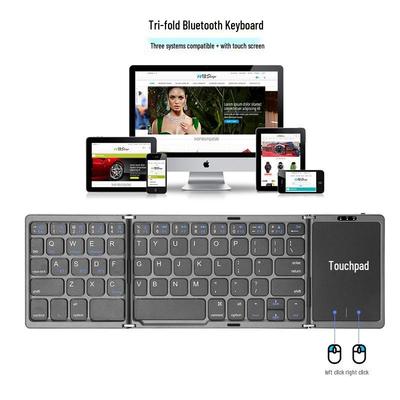 Ultradünne kabellose Bluetooth-Tastatur mit Touchpad für Handys & Tablets