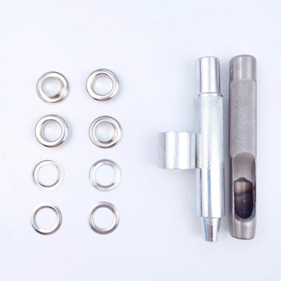 1 Set Eyelet Button Easy To Use Hole Punching Kit for Waterproof Tarpaulins Curtains Awnings Shoes Bags