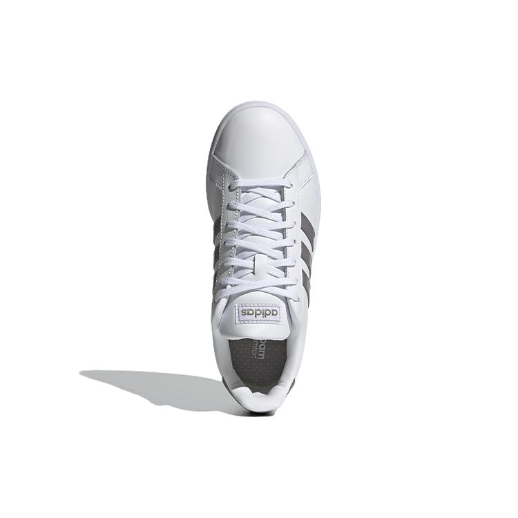 Adidas Neo Grand Court Leather Comfortable Non-Slip Durable Low-Top Tennis Shoes Women Sneakers White FY8931