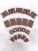30Pcs Artificial Resin Chocolate Cake Flatback Flat Back Cabochon DIY Dollhouse Food Ornament Miniature for Phone Case Jewelry