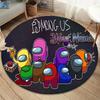 Among Us Custom Name Round Area Rug,Carpet Rug for Living Room Bedroom Sofa Playroom Decor,Non-slip Floor Mat