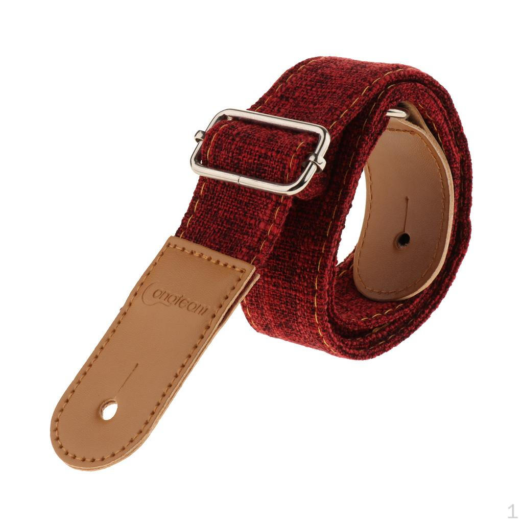 

1x Ukulele Strap Belt with PU Leather Ends for Acoustic Electric Guitar червоний