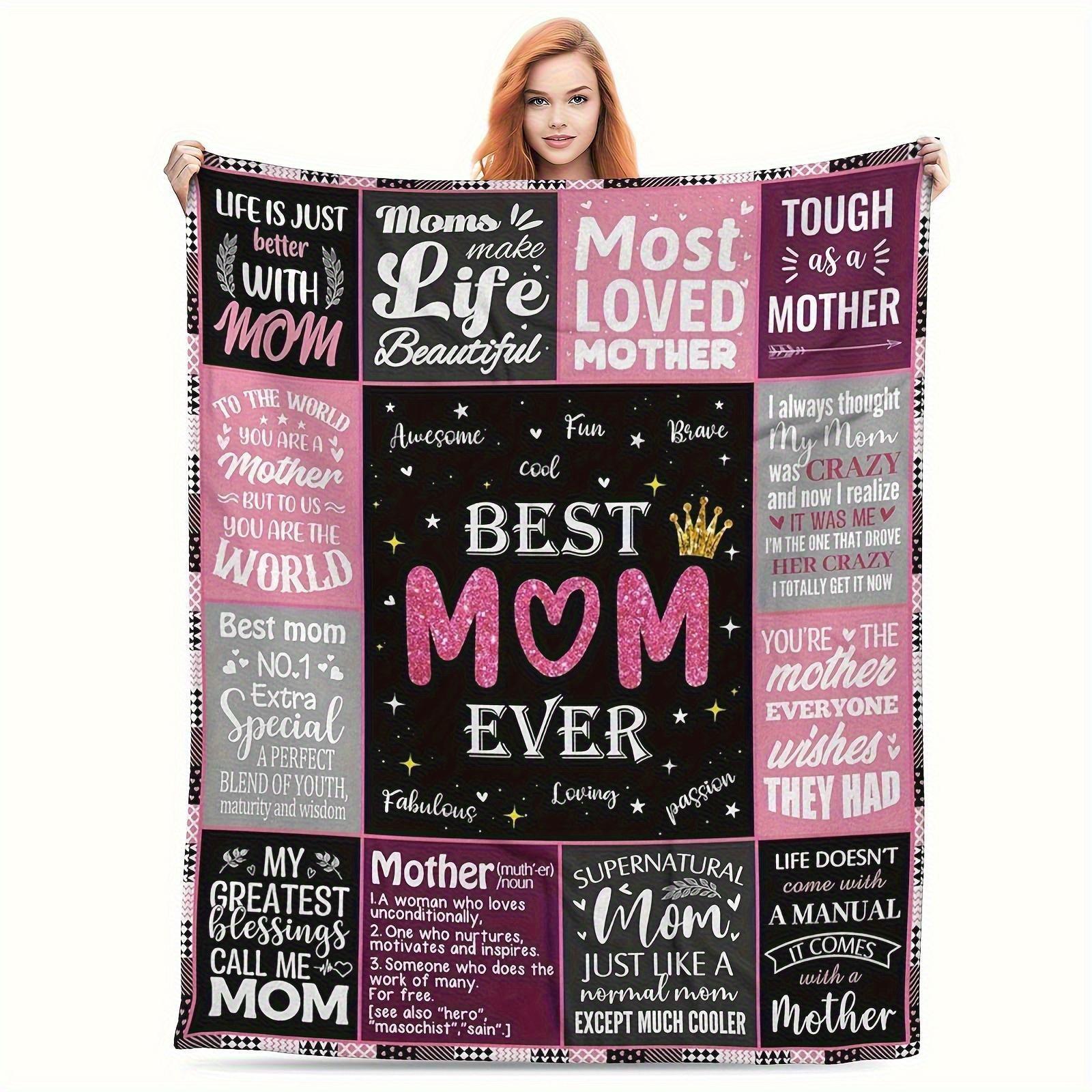 

Best Mom Throw BlanketExclusive for Women 280GM2 Soft Plush Gift MotherS Day Christmas Birthday Gift from Daughter Or Son 75x100cm (30x40inch)