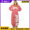 Y2K Streetwear Hoodie Set Buchstabenprint Lässiger Trainingsanzug Paare Herbst