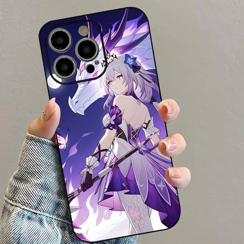 C-Castorice Cute Anime Girl Phone Case For iPhone 16 15 14 13 12 11 PRO MAX PLUS Mini TPU Soft To Skin-friendly Case