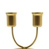 Metal Candle Holder 2 Arm U Shaped Elegant Home Party Candlestick Holder for Party Festival Tabletop Banquet Home Decoration