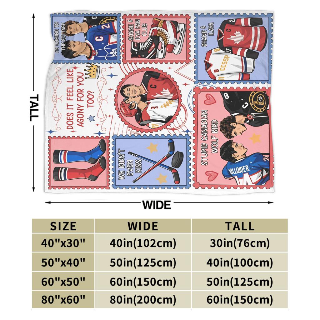 Heated Rivalry Flannel Blanket Hockey Romance Awesome Throw Blankets for Home 200x150cm Bedspreads,