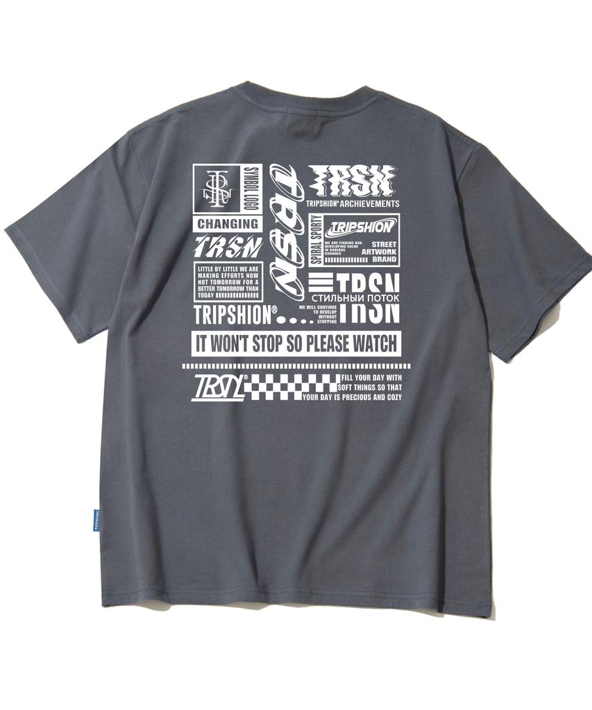 TRIPSHION Big Logo Compil Graphic T-Shirt - 8 Colors (Type B)
