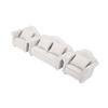 3Pcs 1:12 Mini Doll House Plaid Sofa Cushion Set Accessory Room Furniture ToyWhite