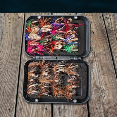 41/60pcs Bionic Insects Flies with Box Fly Fishing Lures Bionic Fly Hook Set Artificial Insect Fishing Baits Box for Trout Carp