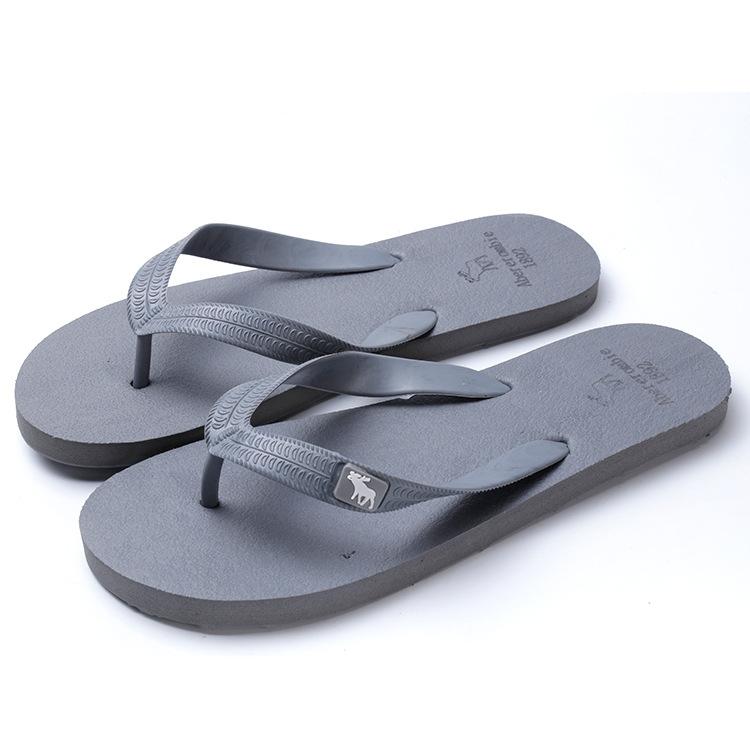 

Летние тапочки, женские шлепанцы, пляжные сандалии, нескользящая повседневная обувь на плоской подошве, домашние тапочки, домашняя обувь для мужчин, уличные шлепанцы 42-43 серый